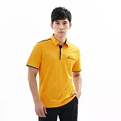 【遊遍天下】男款吸濕排汗抗UV吸濕排汗機能POLO衫(GS1033) L 黃黑