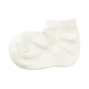 【MUJI 無印良品】兒童棉混腳跟特殊編織淺口直角襪15~19cm 柔白