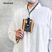 Ultrahard 簡約隨身ID卡夾零錢包/證件套 - 灰黃