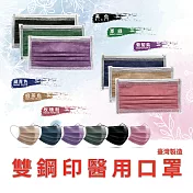 任宇 雙鋼印醫療口罩(50入盒裝) 台灣製造 葡萄紫