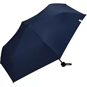 【Wpc.】日本晴雨抗UV 完全遮光素面折傘(附傘套) · 深藍