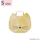 【日本Pinecreate】貓咪造型手提輕便購物袋(S) ‧ 黃