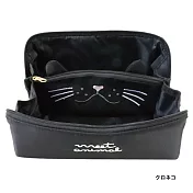 【日本Pinecreate】動物內袋造型分層收納萬用化妝包 ‧ 黑貓