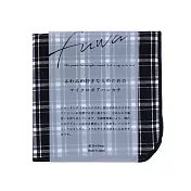 【日本KOJI】Fuwa萬用擦拭柔軟方巾 ‧ 黑格紋