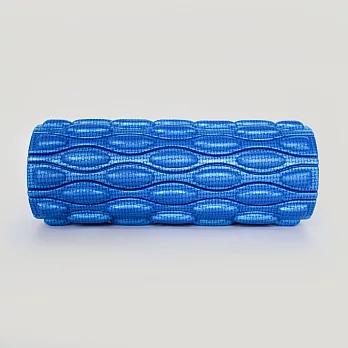 【QMAT】33cm運動滾輪 台灣製(按摩滾筒 瑜珈柱 放鬆滾輪 瑜珈滾筒) 單色藍
