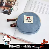 Hello Kitty x Kiiwi O! 聯名款．圓形收納零錢包 莫蘭迪藍