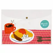 【sun star】貓咪日和 文具收納袋 ‧ 洋食屋-蛋包飯