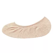 【MUJI 無印良品】女棉混足尖寬鬆舒適不易鬆脫隱形襪23~25cm 米色