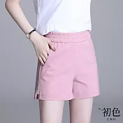 【初色】休閒百搭運動褲-共3色-61336(M-2XL可選) L 粉色