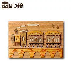 【KINOWA】原木拼貼畫DIY藝術套組 交通工具的風景─ 火車