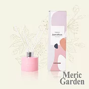 【Meric Garden】滿室幽香藤枝簡愛繽紛玻璃瓶擴香組120ml_4款任選 粉紅色(櫻花)
