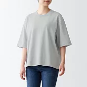 【MUJI 無印良品】女有機棉柔滑寬版T恤 XS-S 淡綠