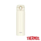 【THERMOS 膳魔師】超輕量 不鏽鋼真空保溫瓶0.5L (JNL-504-CRW)白色