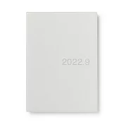 【MUJI 無印良品】上質紙月週筆記本/2022年8月開始/ 灰白.A5