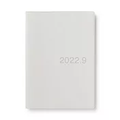 【MUJI 無印良品】上質紙月週筆記本/2022年8月開始/ 灰白.B6
