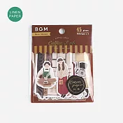 【BGM】散裝布紋貼紙包 ‧ 小小店面-咖啡屋