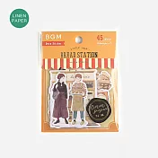 【BGM】散裝布紋貼紙包 ‧ 小小店面-麵包店