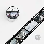 【BGM】PET透明裝飾膠帶 底片Special系列 ‧ 黑