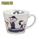 【日本正版授權】史努比 陶瓷湯杯 450ml 日本製 馬克杯/寬口杯/咖啡杯 Snoopy - 燈籠款