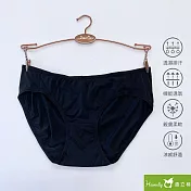 【Heimelig直立棉】台灣製女款涼感吸濕排汗低腰空氣內褲(MIT926) M 黑色