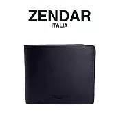 【ZENDAR】限量1折 頂級NAPPA小牛皮素面LOGO8卡短夾皮夾 拉斐爾系列 全新專櫃展示品