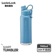 【樂扣樂扣】旅行者不鏽鋼保溫瓶/946ml 復古藍
