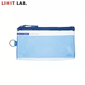 LIHIT LAB A-8100 多用途透明筆袋(soeru) 深藍色