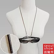 seoul show首爾秀 圓蛇蠟線口罩掛繩鍊眼鏡鍊老花眼鏡防丟鍊 咖啡