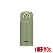 【THERMOS 膳魔師】不鏽鋼真空輕巧變保溫瓶0.35L(JNR-351-KKI)綠色