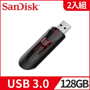 [2入組]【SanDisk】Cruzer Glide USB 3.0 128GB 高速隨身碟(公司貨)