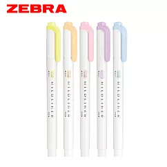 ZEBRA MILDLINER 新色系雙頭螢光筆五色組 溫和色系