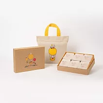 【微熱山丘】中秋月餅禮盒-6個裝(紅玉蘋果月餅3個 / 鳳梨奶黃月餅3個)