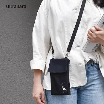 Ultrahard 經典尼龍斜背手機包Plus - 個性黑