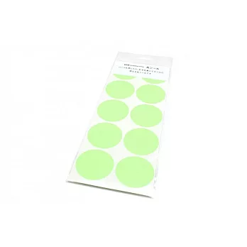 【日本mt和紙膠帶】wrapping series 圓形貼紙3入組 ‧ 螢光綠