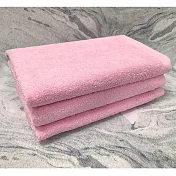【LIFE 來福牌】貴族素色浴巾 3入組 粉色