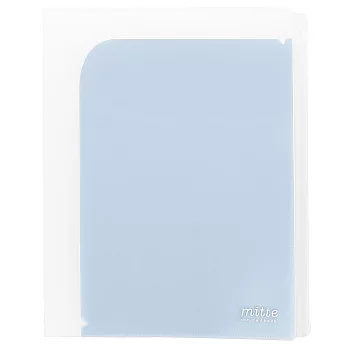 sun-star MITTE系列 果凍色6層資料冊 附夾鏈袋 藍色