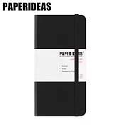 PAPERIDEAS 48K頁碼硬面绑帶筆記本 點陣-黑色