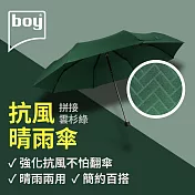 【德國boy】抗UV三折防風晴雨傘 拼接- 雲杉綠