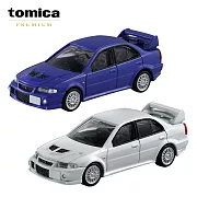 【日本正版授權】兩款一組 TOMICA PREMIUM 13 三菱 LANCER EVOLUTION 6 GSR 玩具車 多美小汽車