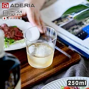 【ADERIA】日本製全面強化玻璃薄口水杯250ml