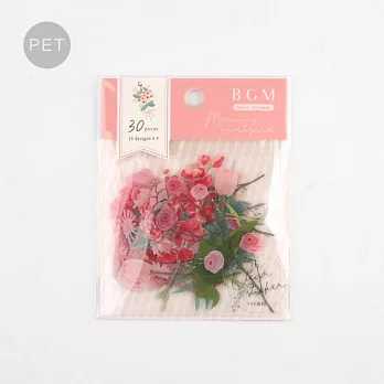 【BGM】散裝PET貼紙包 ‧ 朝之庭系列- 粉紅色
