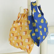 【韓國Dailylike】輕便摺疊收納環保購物袋(L) ‧ 起司