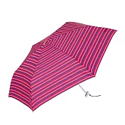 【Water Front】抗UV晴雨兩用超薄型輕量迷你折傘 ‧ 條紋黑紅
