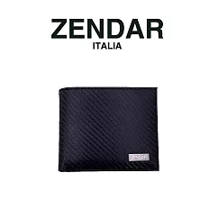 【ZENDAR】台灣總代理 限量1折 頂級牛皮碳纖維紋8卡皮夾 朱利安系列 全新專櫃展示品