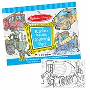 美國 Melissa ＆ Doug 大型兒童繪圖本【交通工具】- 主題多、紙張大，可盡情塗色！