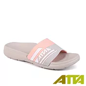 ATTA流線均壓室外拖鞋 JP23 粉灰