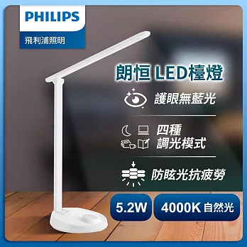 Philips 飛利浦 朗恒 66048 LED護眼檯燈-白色