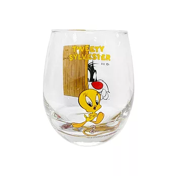【日本正版授權】傻大貓與崔弟 3D玻璃杯 350ml 日本製 透明水杯/玻璃杯 Looney Tunes - A款