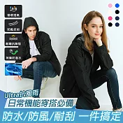 【KISSDIAMOND】Ultra抗溫差抗風雨輕量極鋒衣(KDFJ-286) M 女/黑色