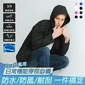 【KISSDIAMOND】Ultra抗溫差抗風雨輕量極鋒衣(KDFJ-286) M 男/黑色
